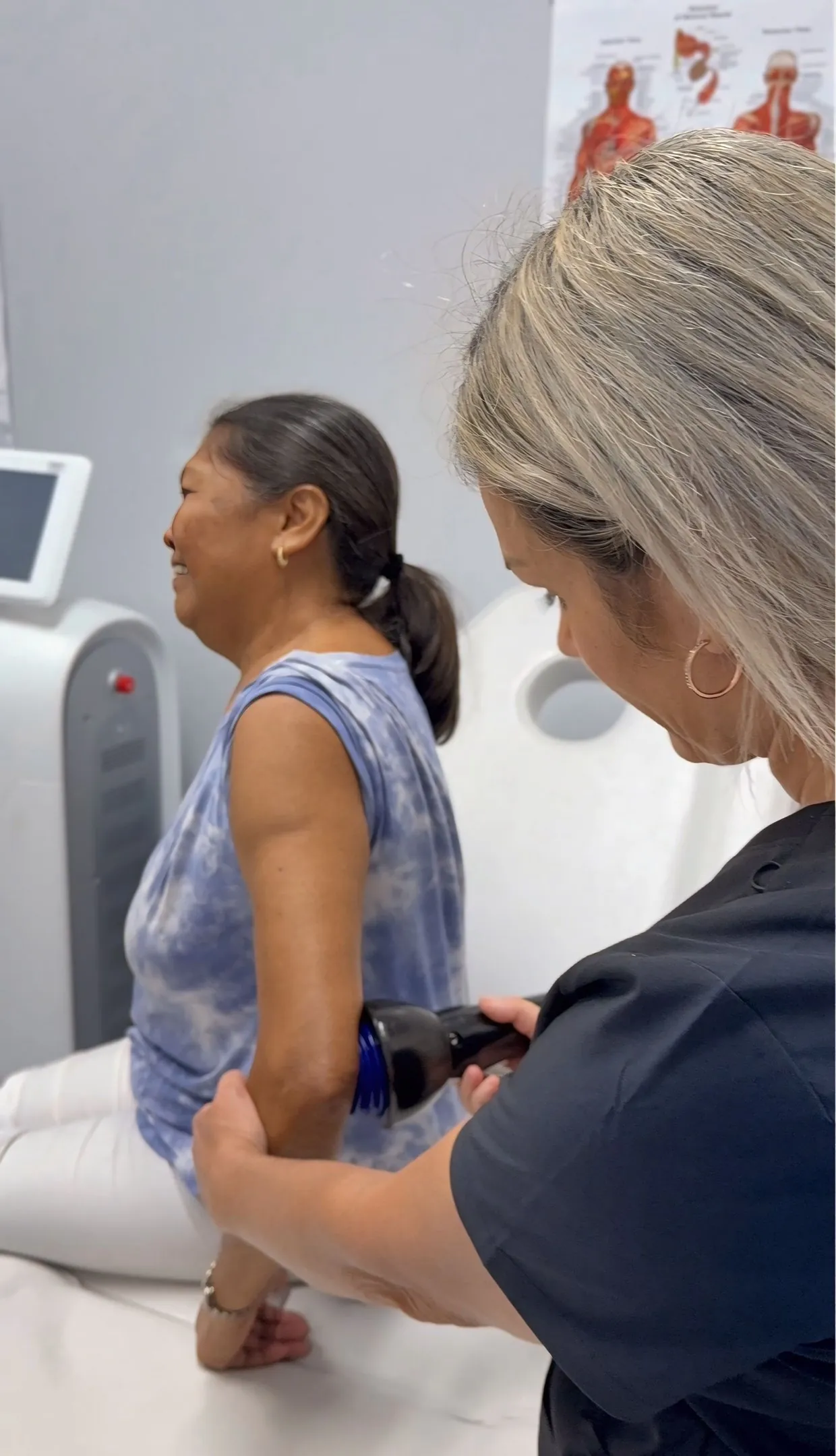 Neuropathy pain relief treatment session at BioWave Regeneration in Magnolia, TX